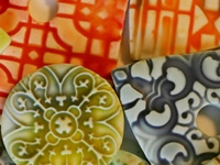 polymerclayweb Faux Ceramic Pendants